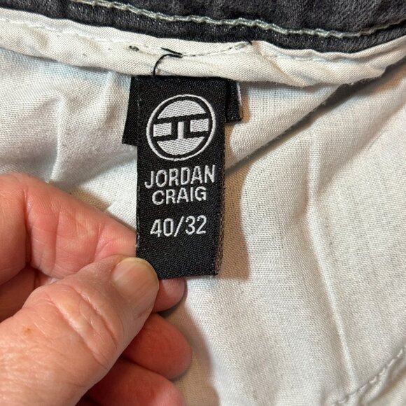 Jordan Craig Ross Mens Distressed Skinny Fit Jeans 40x32 Ripped Knees Frayed Hem - Picture 11 of 16